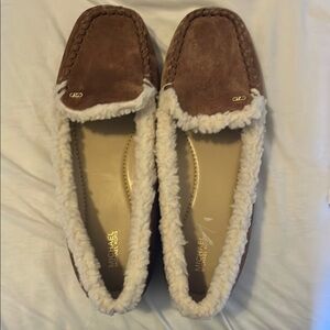 MICHAEL Michael Kors Brown and Cream Moccasin Shoes